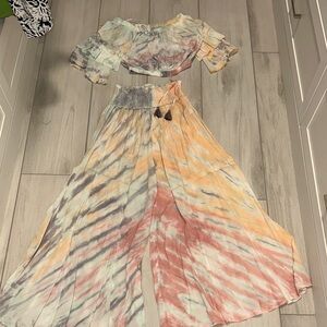 Multicolor Tie-Dye Pantsuit